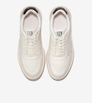 Pair of white sneakers on a light gray background