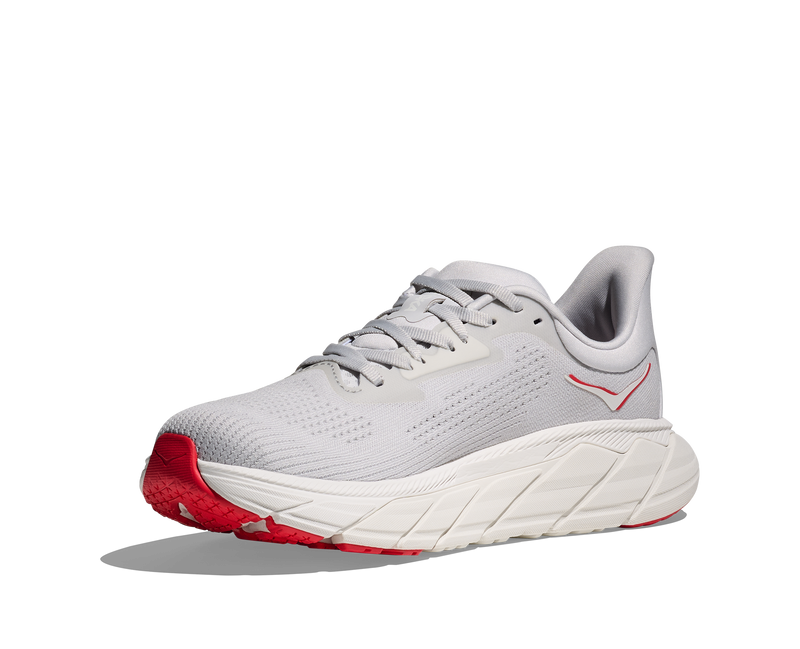 Hoka Arahi 7 Cosmic Grey Ruby Red Women's 3