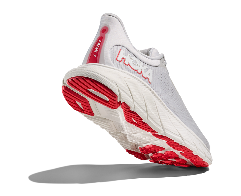 Hoka Arahi 7 Cosmic Grey Ruby Red Women's 4
