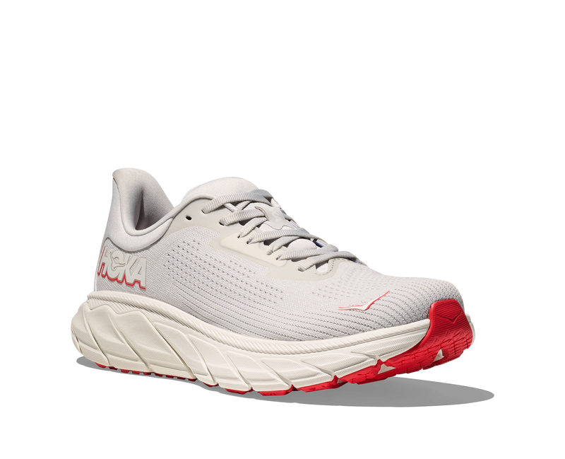 Hoka Arahi 7 Cosmic Grey Ruby Red Women's 6