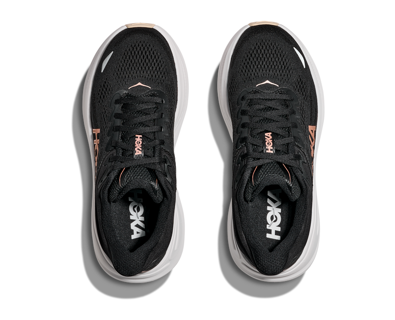 Hoka Bondi 9 Black Rose Gold Women's