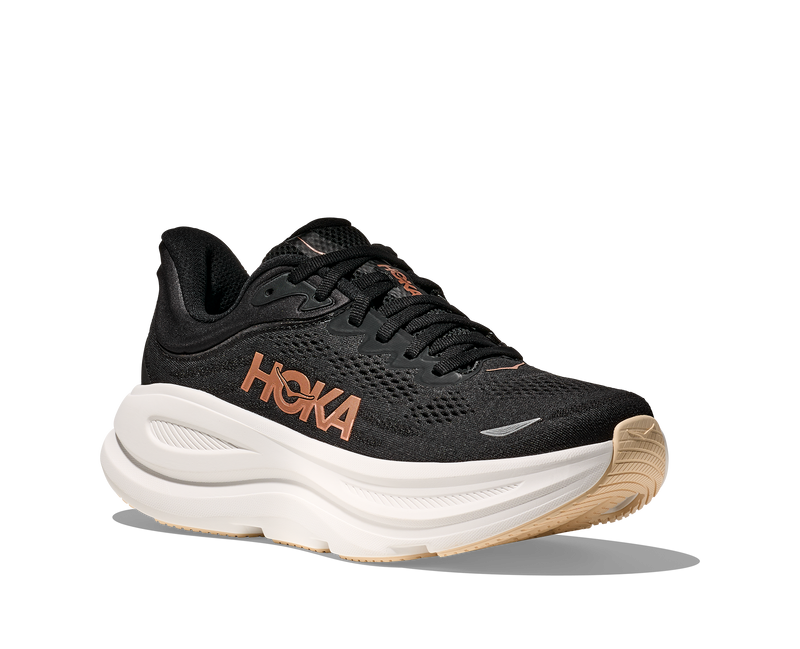 Hoka Bondi 9 Black Rose Gold Women's