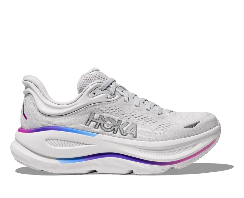 HOKA Hoka Bondi 9 Cosmic Grey White Wide Womens