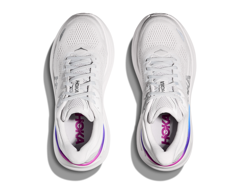 HOKA Hoka Bondi 9 Cosmic Grey White Wide Womens