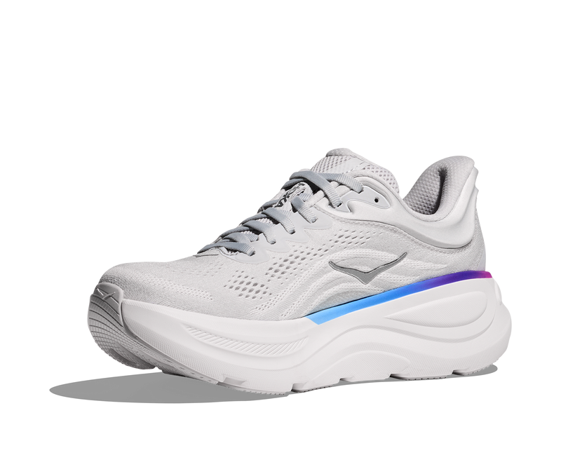 HOKA Hoka Bondi 9 Cosmic Grey White Wide Womens