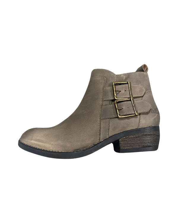 Oak & Hyde Rita Leather Ankle Boot Grey Women's