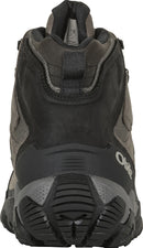Black and gray hiking boot with brand logo on a white background