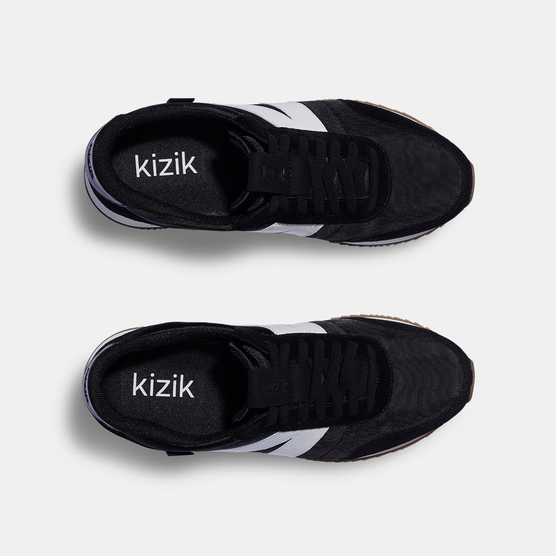 Kizik Milan Black White Hands Free Slip on Sneaker 2