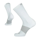 White socks with gray accents on a white background