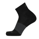 Black sock with gray pattern on a white background