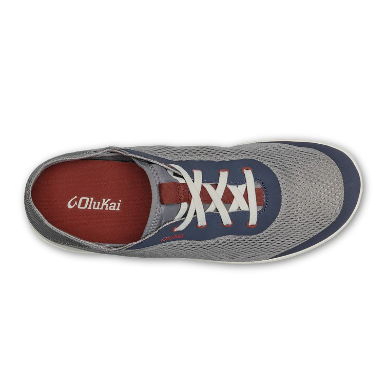 OluKai Moku Pae Ash Trench Blue Mens 4  