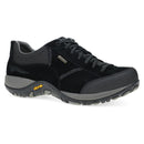Black athletic shoe on a white background