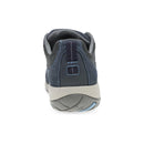 Navy and gray shoe on a white background