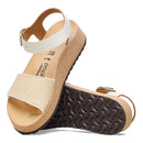 Papillio by Birkenstock Glenda White Raffia Leather Sandal 2