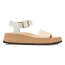 Papillio by Birkenstock Glenda White Raffia Leather Sandal 5