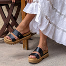 Reef Cushion Vista Higher Black Sandal Women's 3