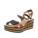 Rieker Remonte Rose 76 Schwarz Sherry Weiss Womens