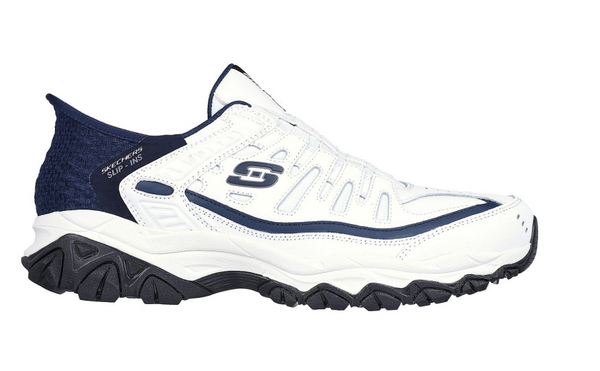 resterende Lada trug Skechers Slip-Ins After Burn Grill Captain White Navy Men's