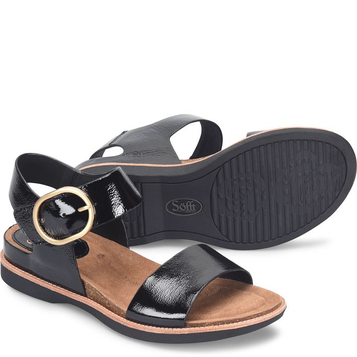 Sofft Bali Black Patent Women's Sandal 2