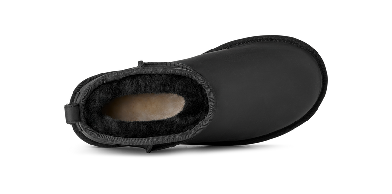 UGG Classic Ultra Mini Black Leather Women's