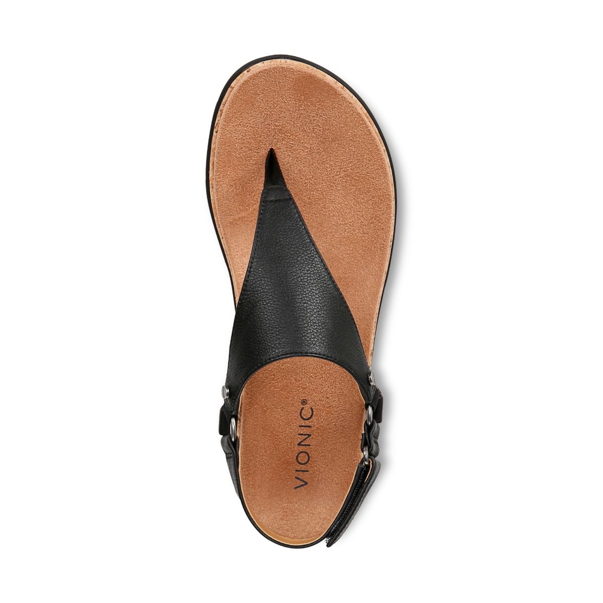 Vionic Kirra II Black Leather Women's Sandal