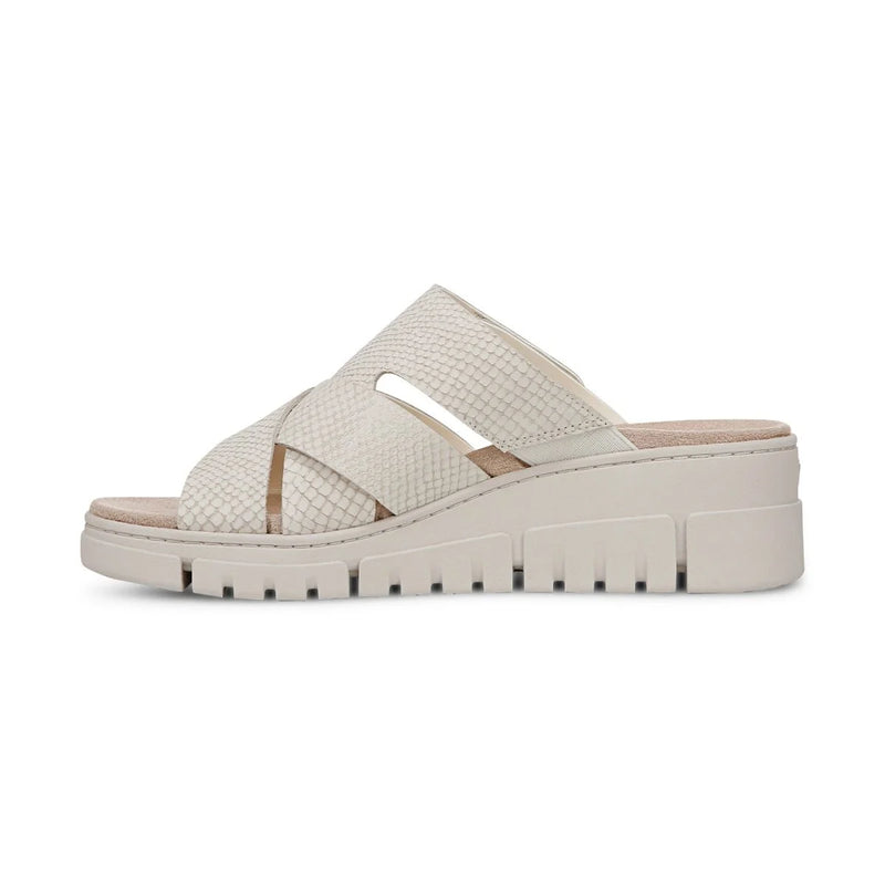 Vionic Uptown Sunset Wedge Sandal Ivory Nubuck Women's 3