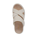 Vionic Uptown Sunset Wedge Sandal Ivory Nubuck Women's 4