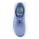 Blue sneaker with New Balance logo on a white background