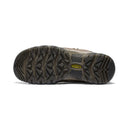 Close-up of a Keen brand hiking boot sole on a white background