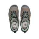 Pair of Keen hiking shoes on a white background