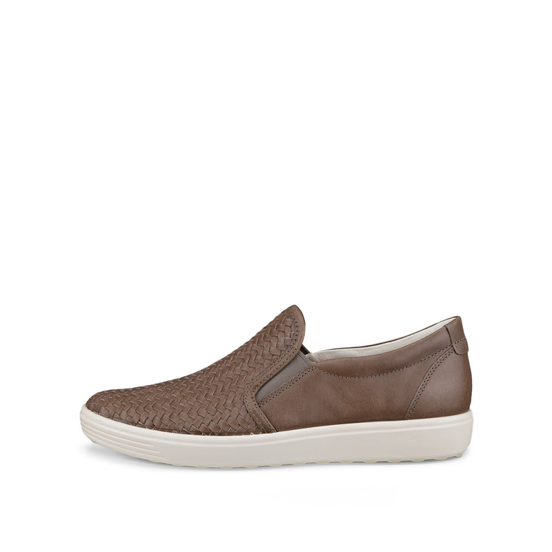 Ecco Soft 7 Taupe Palermo Slip On Weave Women's