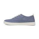 Blue sneaker with white sole on a white background