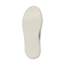 White shoe sole with tread pattern on a white background