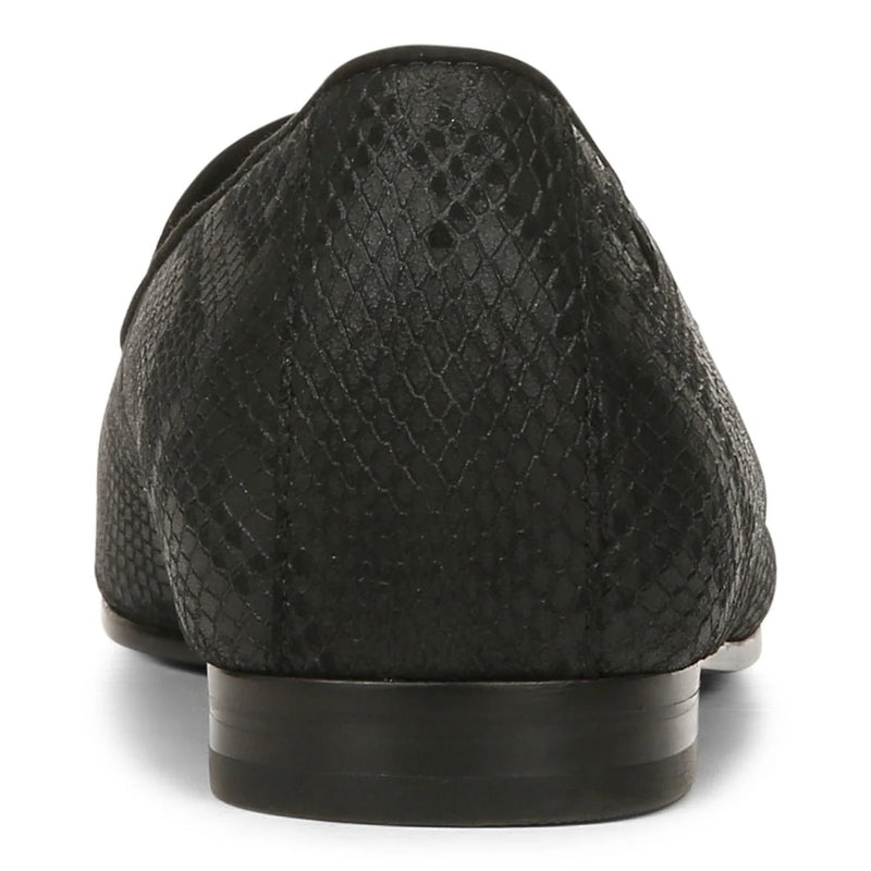 Vionic Willa II Flat Embossed Black Snake Women's