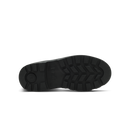 The black rubber outsole of a boot, shown from a top-down view against a solid white background.