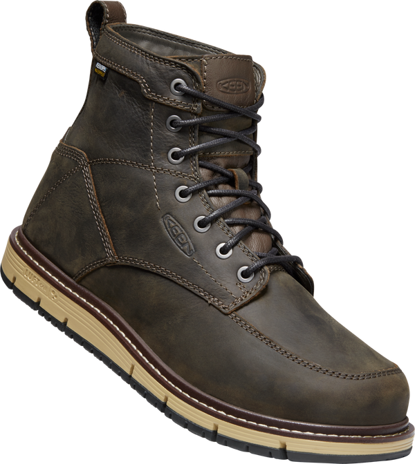 Keen Utility Men s San Jose 6 Waterproof Soft Toe Work Boot Cascade Brown 11 2E