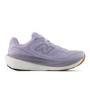 Purple running shoe with New Balance logo on a white background