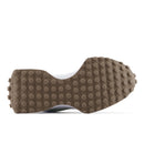Close-up of a shoe sole with textured pattern on a white background