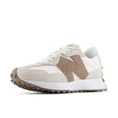 Beige and brown sneaker on a white background