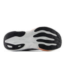 Close-up of a shoe sole with black and white design on a white background