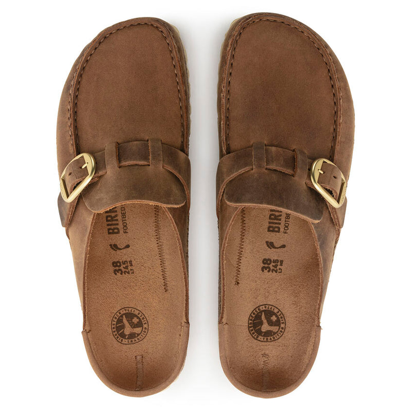 Birkenstock Buckley Oiled Leather Cognac Women's