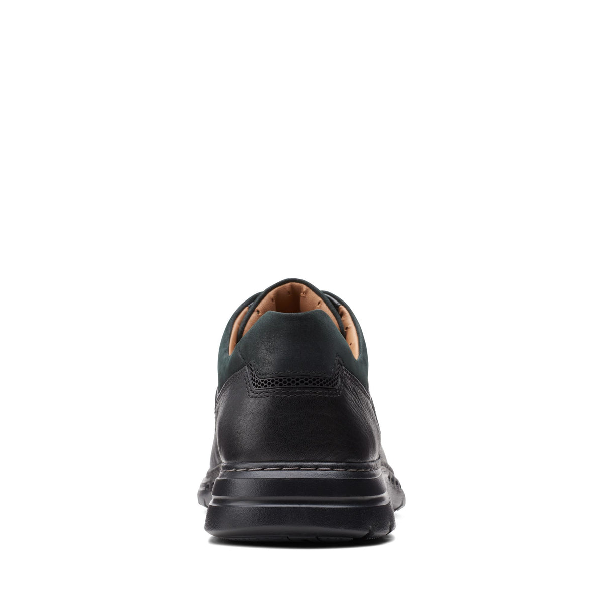 NEW CLARKS men\'s un brawley lace shoe in black  tumbled leather clarks-mens-shoes-un-brawley-  main image 4