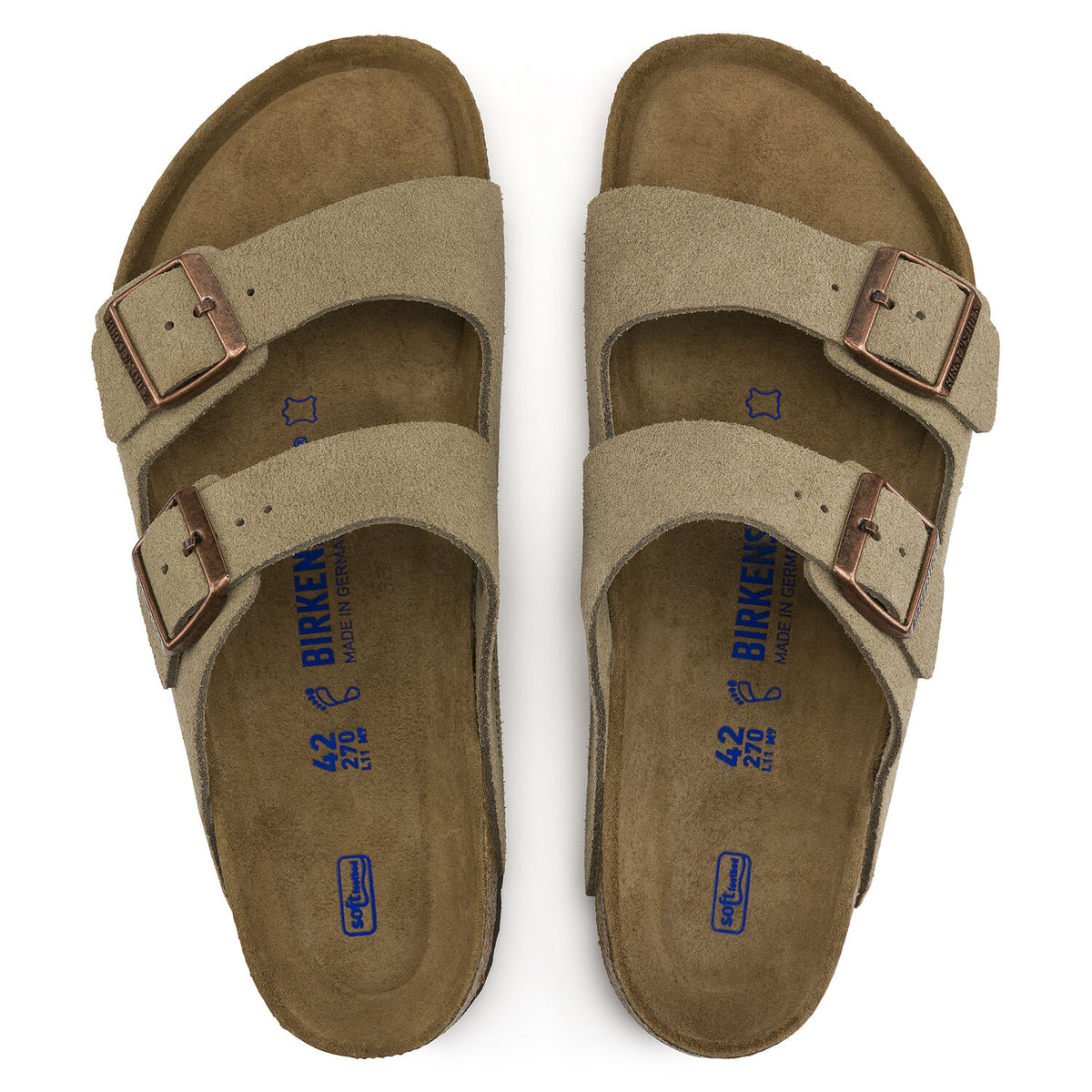 Birkenstock Arizona Taupe Suede Soft Footbed