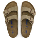 BIRKENSTOCK Birkenstock Arizona Taupe Suede Soft Footbed