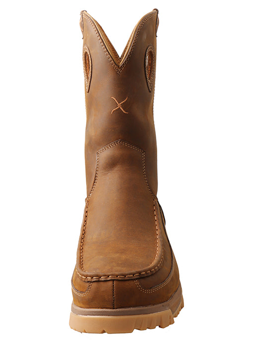 Twisted X Men's Pull on Met Guard Boot Distressed Saddle Brown