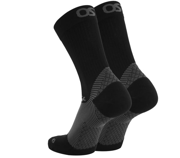 OS1ST Os1st FS4 Plantar Fasciitis Crew Compression Sock Black