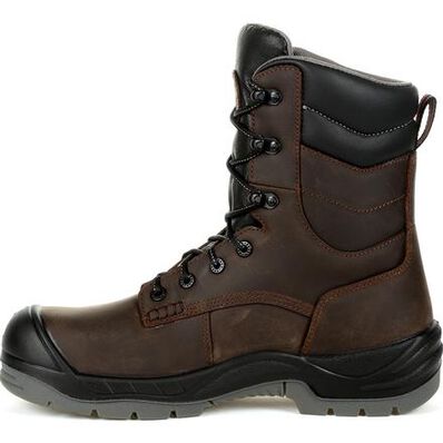 ROCKY SHOES AND BOOTS Rocky Men's Composite Toe Waterproof 8 Inch Brown