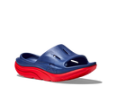 Hoka Ora Recovery Slide Bellwether Blue Red Alert Unisex