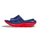 Hoka Ora Recovery Slide Bellwether Blue Red Alert Unisex