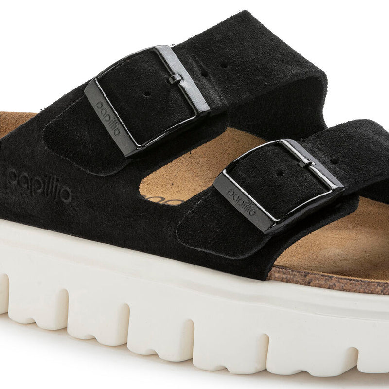 Papillio by Birkenstock Arizona Chunky Suede Black Women's